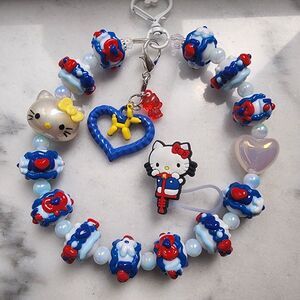 Stanley Straw Cover & Keychain, Phone Charm, Purse /Bag Clip Charm,  Hello Kitty